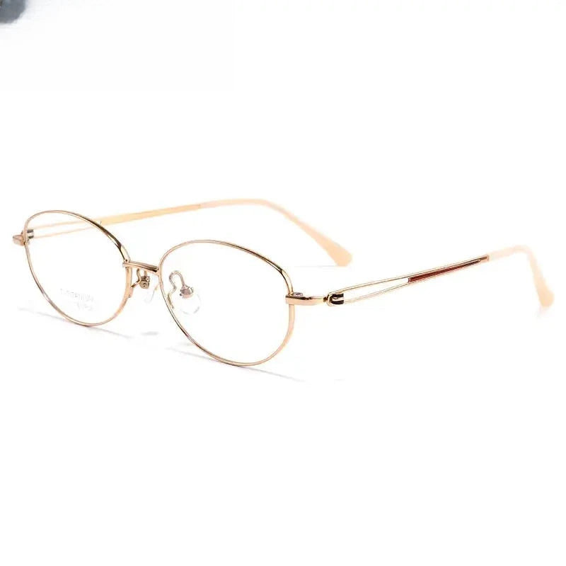 Women's Cat Eye Full Rim Titanium Prescription Glasses 41910 — view 3 | Rx Spectacle
