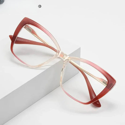 Women's Square Full Rim Titanium Reading Glasses 97229 — view 1 | Rx Spectacle