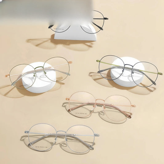 Unisex Round Full Rim Alloy Oversized Prescription Glasses 34759 — view 1 | Rx Spectacle