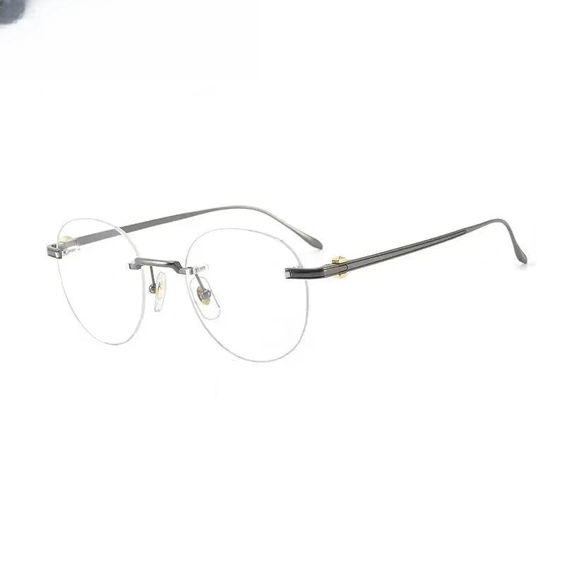 Women's Round Rimless Titanium Prescription Glasses 310293 — view 4 | Rx Spectacle
