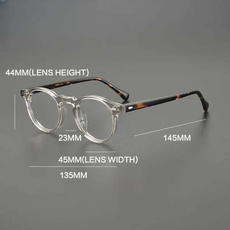 Unisex Round Full Rim Acetate Prescription Glasses Gxyj1481 — view 4 | Rx Spectacle