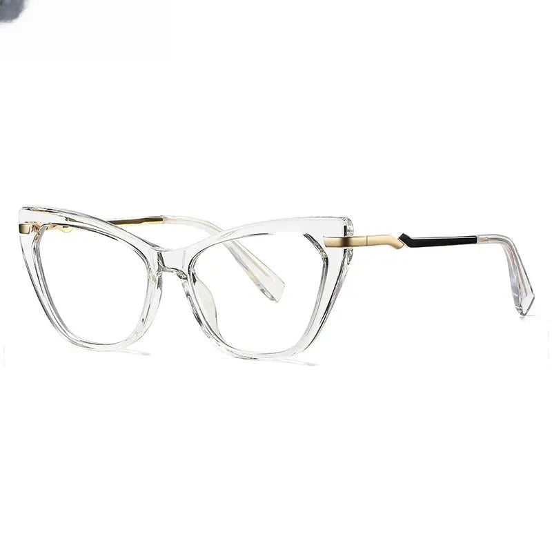 Women's Cat Eye Full Rim Titanium Reading Glasses 2107 — view 8 | Rx Spectacle
