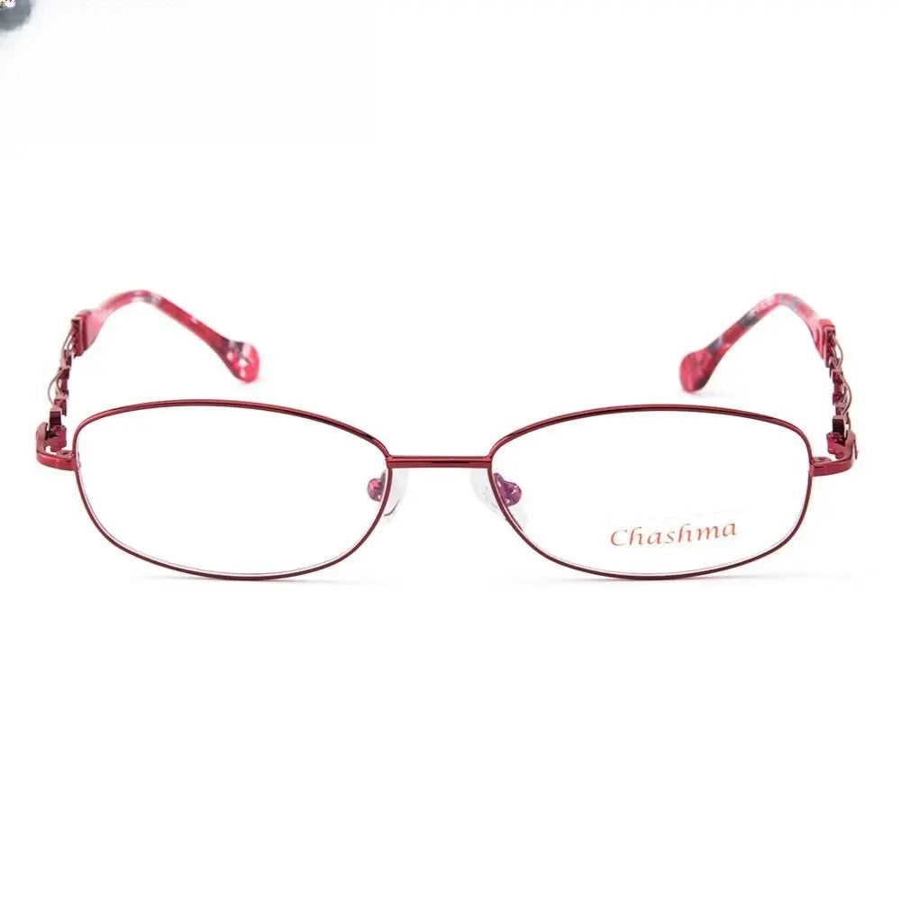 Women's Oval Full Rim Alloy Prescription Glasses 2528 — view 11 | Rx Spectacle