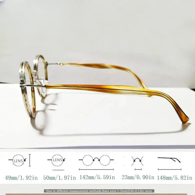 Unisex Oval Full Rim Titanium Prescription Glasses 61424 — view 3 | Rx Spectacle