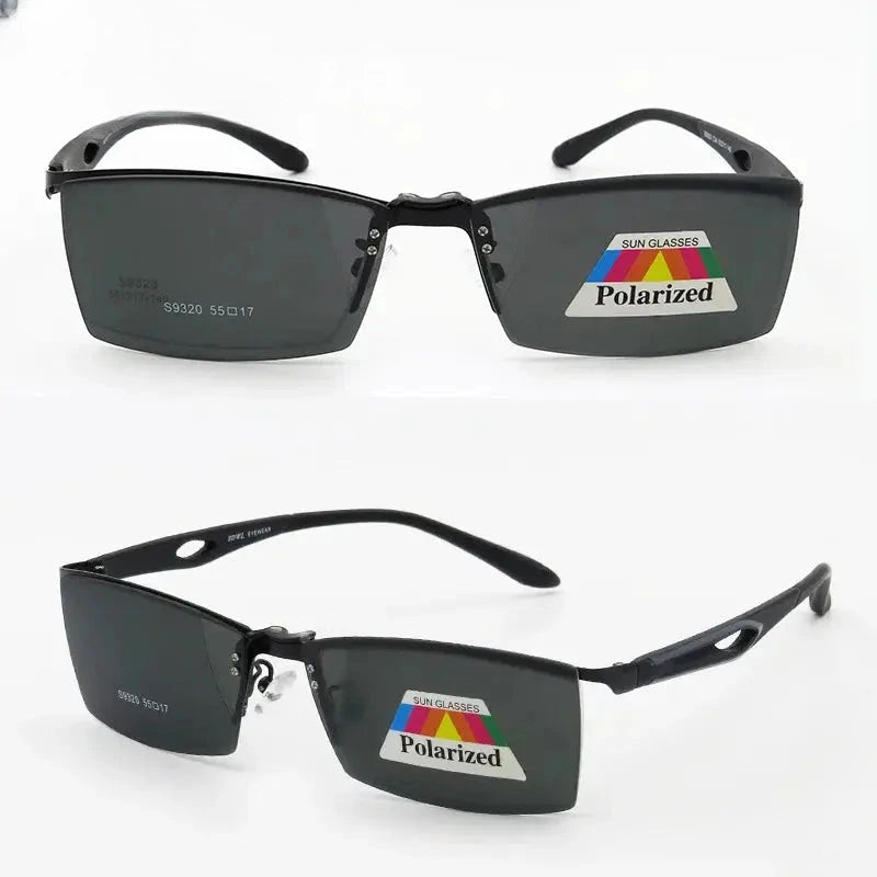 Women's Square Semi-Rimless Alloy Clip-On Prescription Glasses 4932 — view 4 | Rx Spectacle
