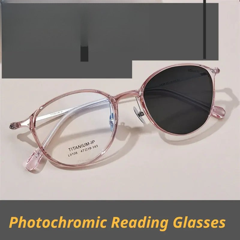 Women's Oval Full Rim Titanium Reading Glasses 39108 — view 1 | Rx Spectacle