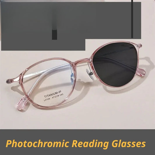 Women's Oval Full Rim Titanium Reading Glasses 39108 — view 1 | Rx Spectacle