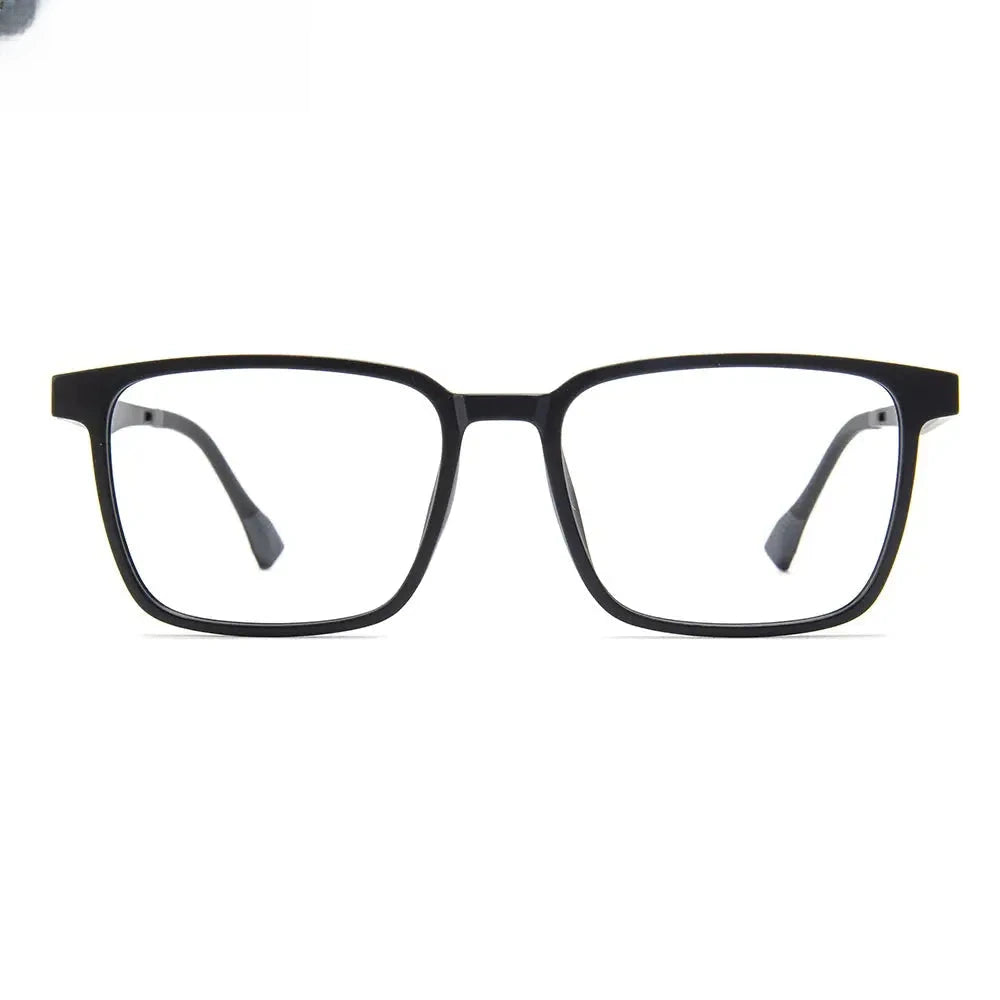 Men's Square Full Rim Titanium Oversized Reading Glasses 2191 — view 8 | Rx Spectacle