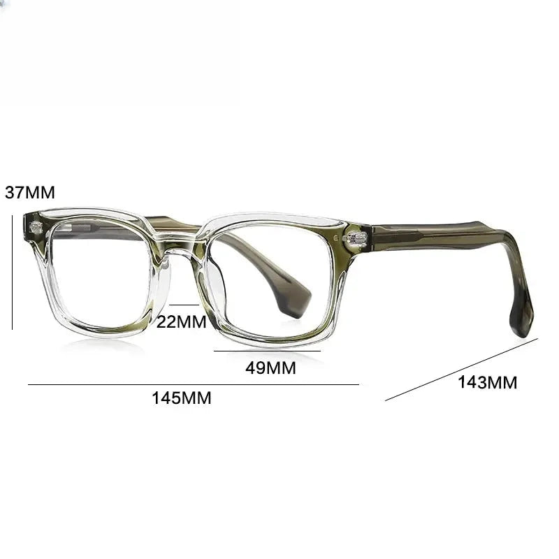 Unisex Square Full Rim Titanium Prescription Glasses 672084 — view 2 | Rx Spectacle