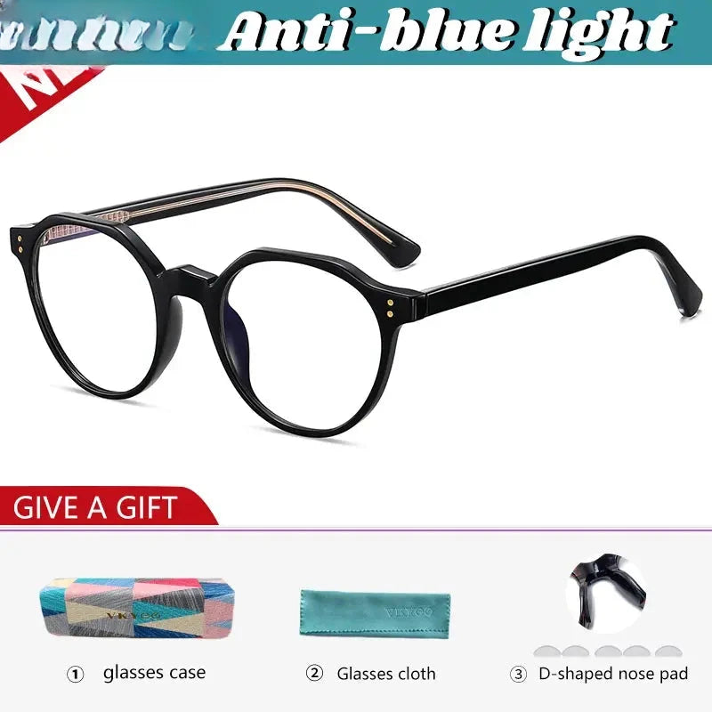 Women's Oval Full Rim Titanium Flat Top Reading Glasses 20849 — view 8 | Rx Spectacle