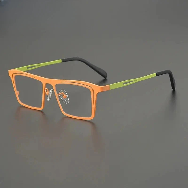 Unisex Browline Full Rim Titanium Prescription Glasses G85879 — view 7 | Rx Spectacle