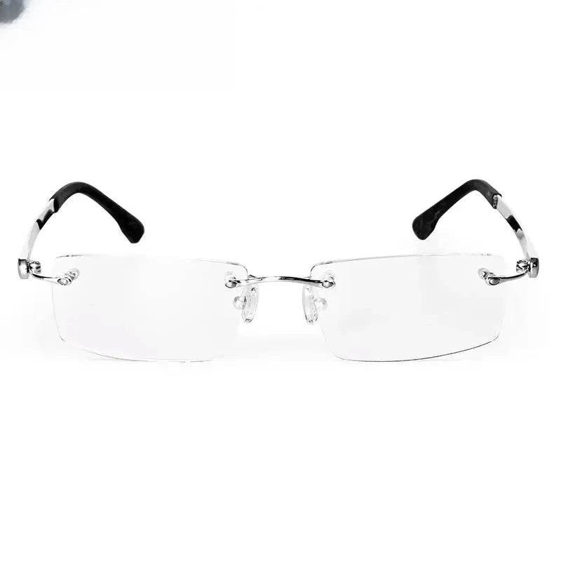 Women's Square Rimless Titanium Prescription Glasses 17018 — view 1 | Rx Spectacle