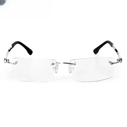 Women's Square Rimless Titanium Prescription Glasses 17018 — view 1 | Rx Spectacle