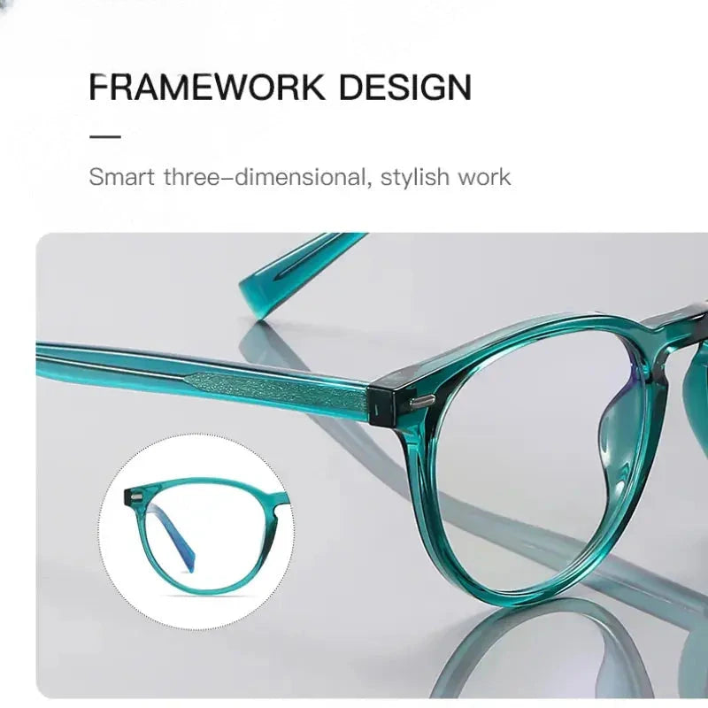 Unisex Round Full Rim TR90 Reading Glasses 2117 — view 5 | Rx Spectacle