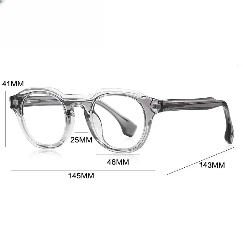 Unisex Oval Full Rim Titanium Prescription Glasses 776088 — view 2 | Rx Spectacle