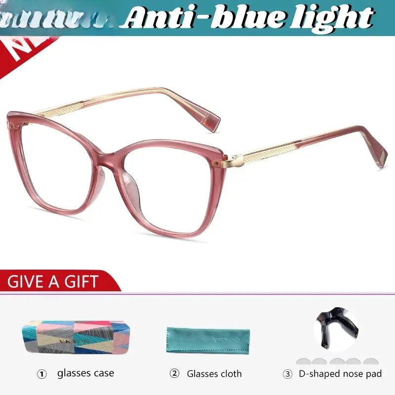 Women's Butterfly Full Rim TR90 Reading Glasses 582007 — view 5 | Rx Spectacle