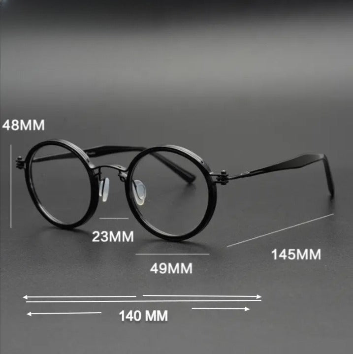 Unisex Round Full Rim Acetate Prescription Glasses Gxyj07 — view 6 | Rx Spectacle