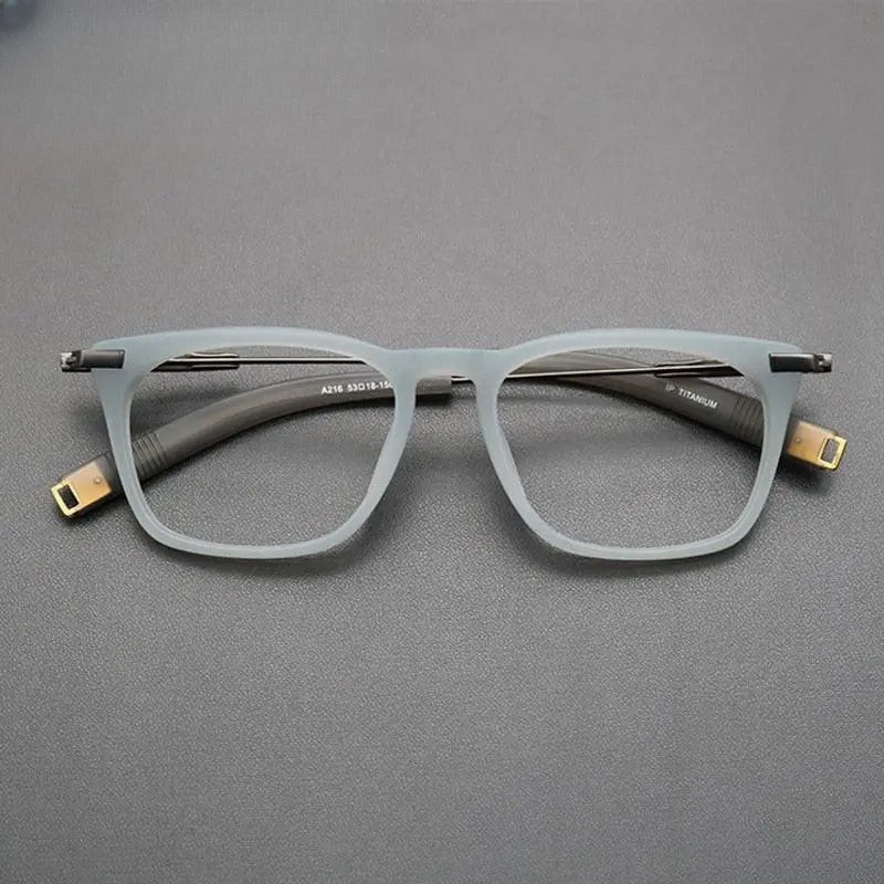 Unisex Square Full Rim Titanium Prescription Glasses Gxyj768 — view 5 | Rx Spectacle