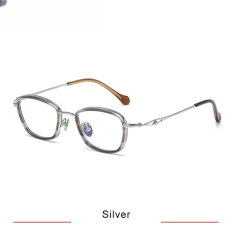 Unisex Oval Full Rim Titanium Prescription Glasses 316895 — view 5 | Rx Spectacle