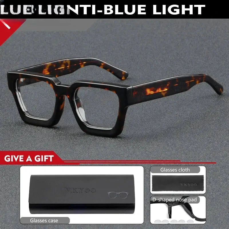 Unisex Browline Full Rim Acetate Reading Glasses 631439 — view 4 | Rx Spectacle