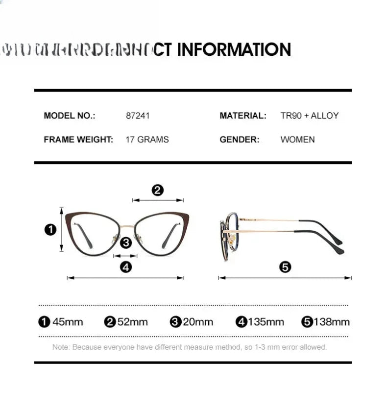 Women's Cat Eye Full Rim Titanium Prescription Glasses 887241 — view 2 | Rx Spectacle