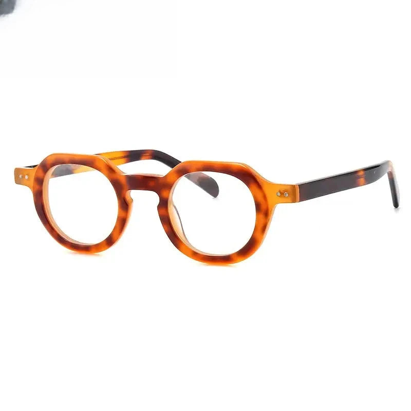 Unisex Round Full Rim Acetate Flat Top Prescription Glasses G56071 — view 8 | Rx Spectacle
