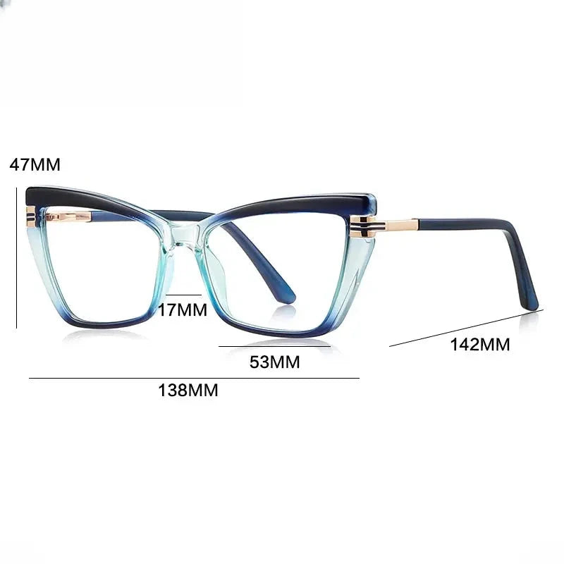 Women's Cat Eye Full Rim Titanium Reading Glasses Gx2263 — view 2 | Rx Spectacle