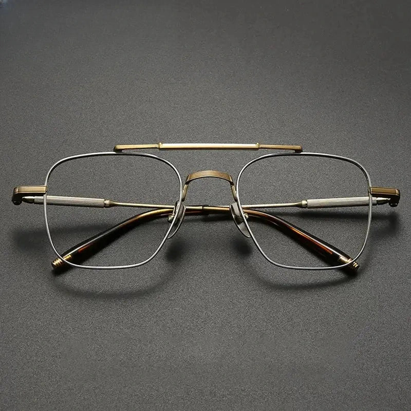 Unisex Square Full Rim Titanium Prescription Glasses 716830 — view 1 | Rx Spectacle