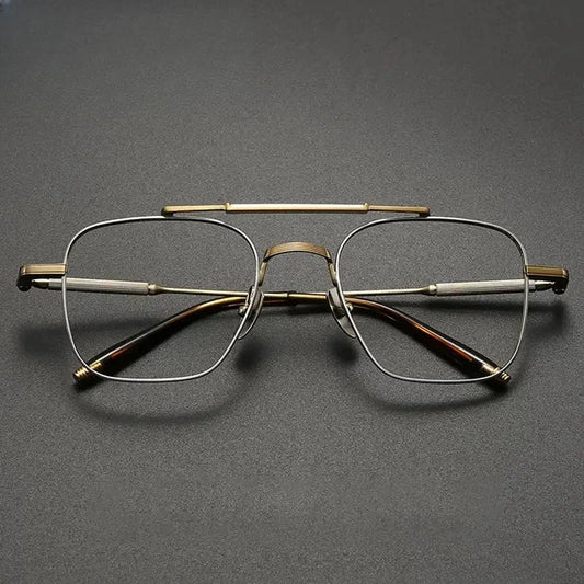 Unisex Square Full Rim Titanium Prescription Glasses 716830 — view 1 | Rx Spectacle