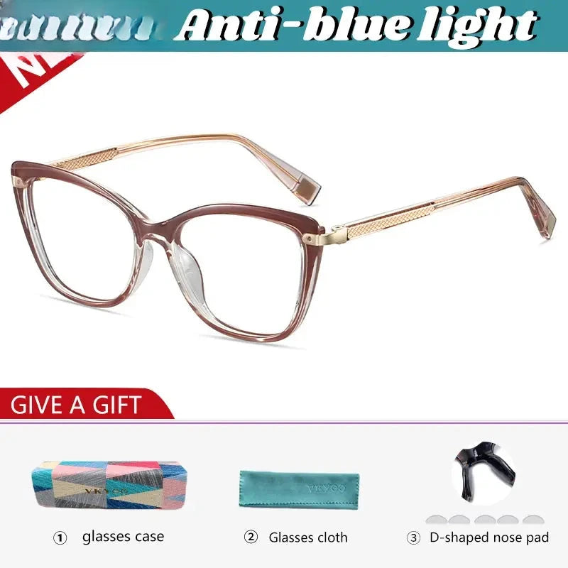 Women's Butterfly Full Rim TR90 Reading Glasses 582007 — view 7 | Rx Spectacle