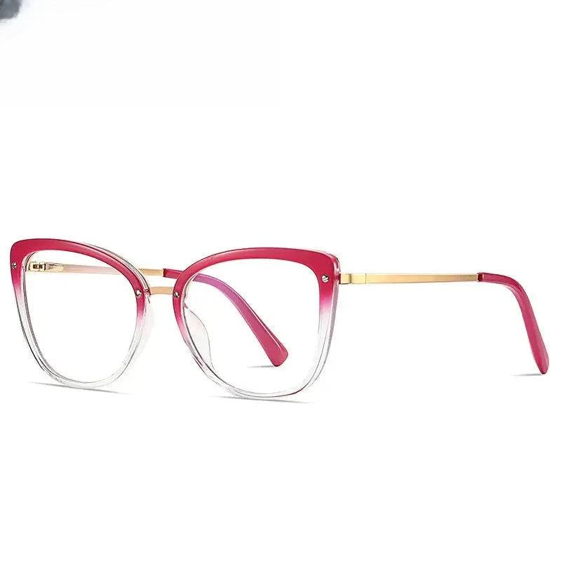 Women's Cat Eye Full Rim TR90 Prescription Glasses 882076 — view 6 | Rx Spectacle