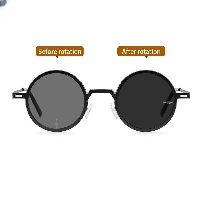 Women's Round Full Rim Stainless Steel Clip-On Reading Glasses 520436 — view 7 | Rx Spectacle