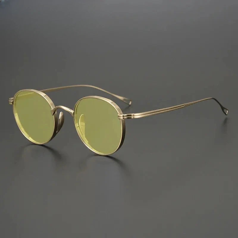 Unisex Oval Full Rim Titanium Prescription Glasses 131524 — view 12 | Rx Spectacle