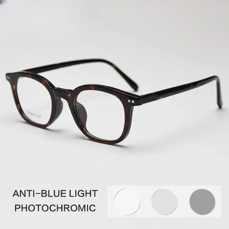 Unisex Square Full Rim Titanium Reading Glasses 98598 — view 7 | Rx Spectacle