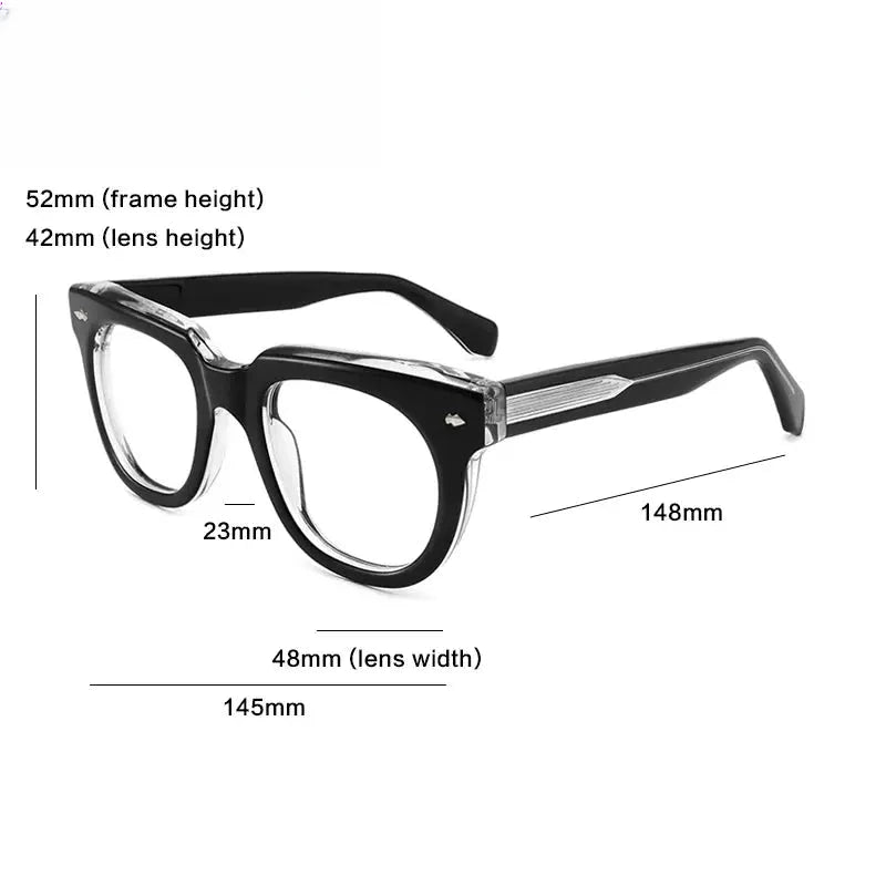 Unisex Square Full Rim Acetate Prescription Glasses Gxyj1470 — view 5 | Rx Spectacle