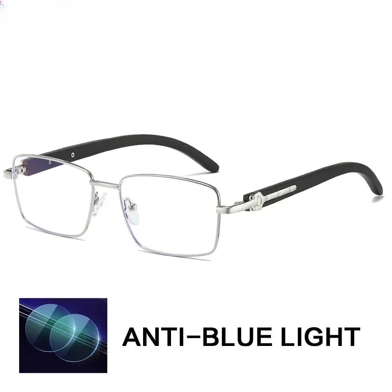 Unisex Square Full Rim Titanium Prescription Glasses 794006 — view 6 | Rx Spectacle