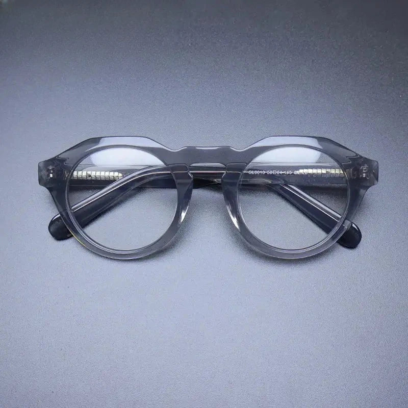 Unisex Round Full Rim Acetate Oversized Prescription Glasses Gxyj1197 — view 3 | Rx Spectacle