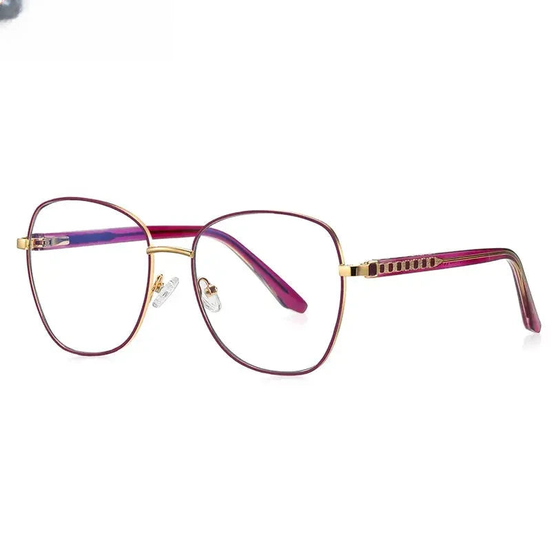 Unisex Butterfly Full Rim Stainless Steel Reading Glasses 3063 — view 7 | Rx Spectacle