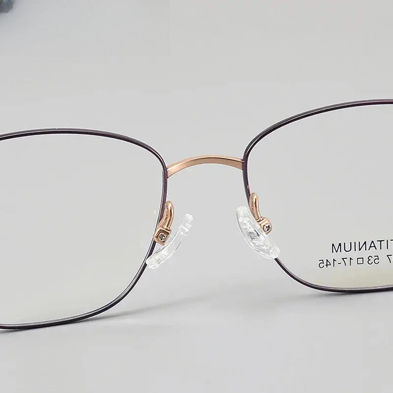 Women's Cat Eye Full Rim Titanium Prescription Glasses 443007 — view 4 | Rx Spectacle