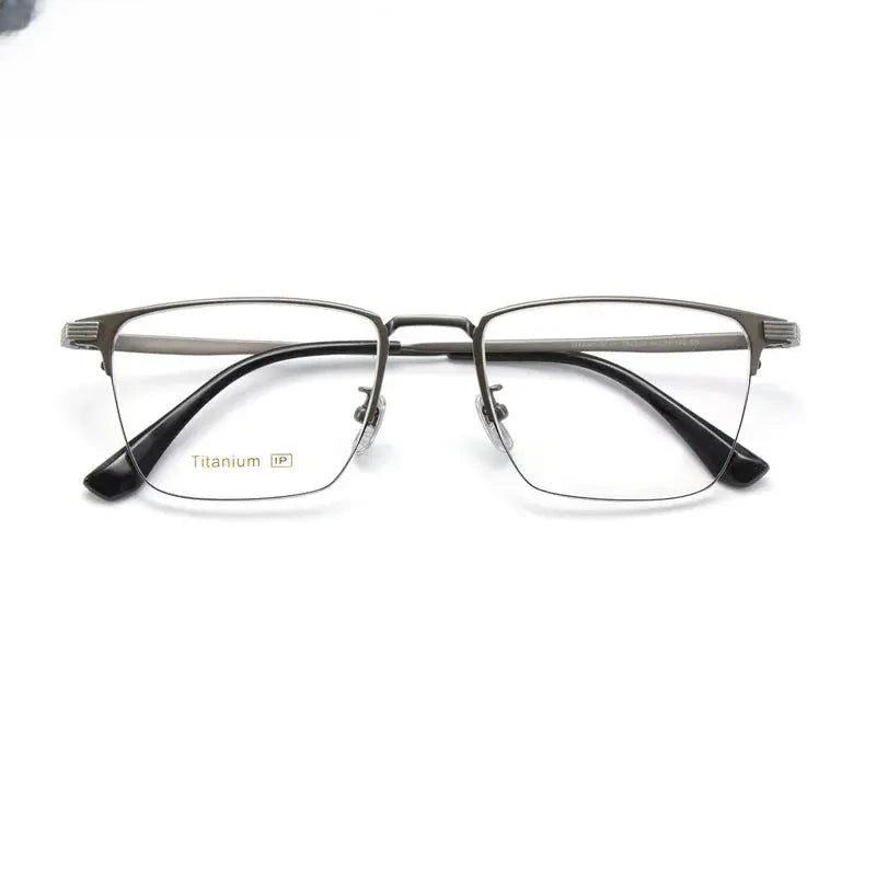 Men's Square Full Rim Titanium Prescription Glasses 220976 — view 3 | Rx Spectacle