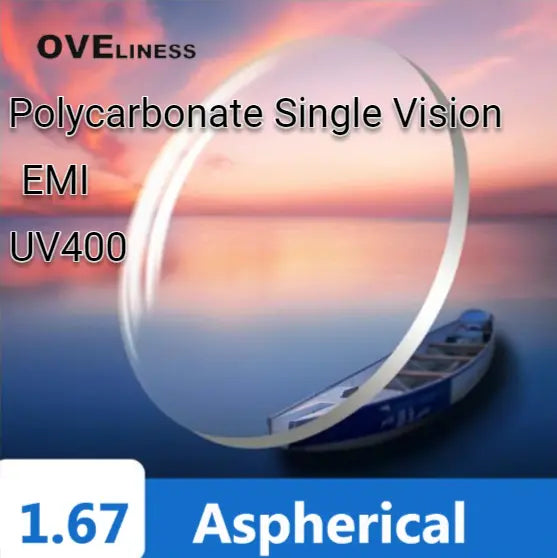 Polycarbonate 1.67 Index Single Vision Clear — view 1 | Rx Spectacle