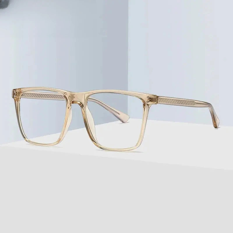 Men's Square Full Rim Titanium Prescription Glasses 720236 — view 1 | Rx Spectacle