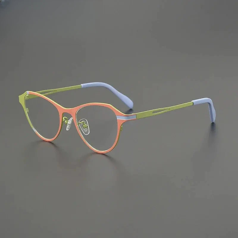 Unisex Browline Full Rim Titanium Prescription Glasses G85878 — view 3 | Rx Spectacle