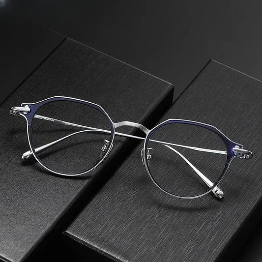 Unisex Polygon Full Rim Titanium Prescription Glasses 4821 — view 1 | Rx Spectacle