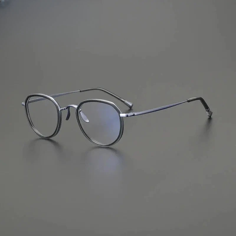 Unisex Square Full Rim Titanium Prescription Glasses Gxyj1559 — view 4 | Rx Spectacle