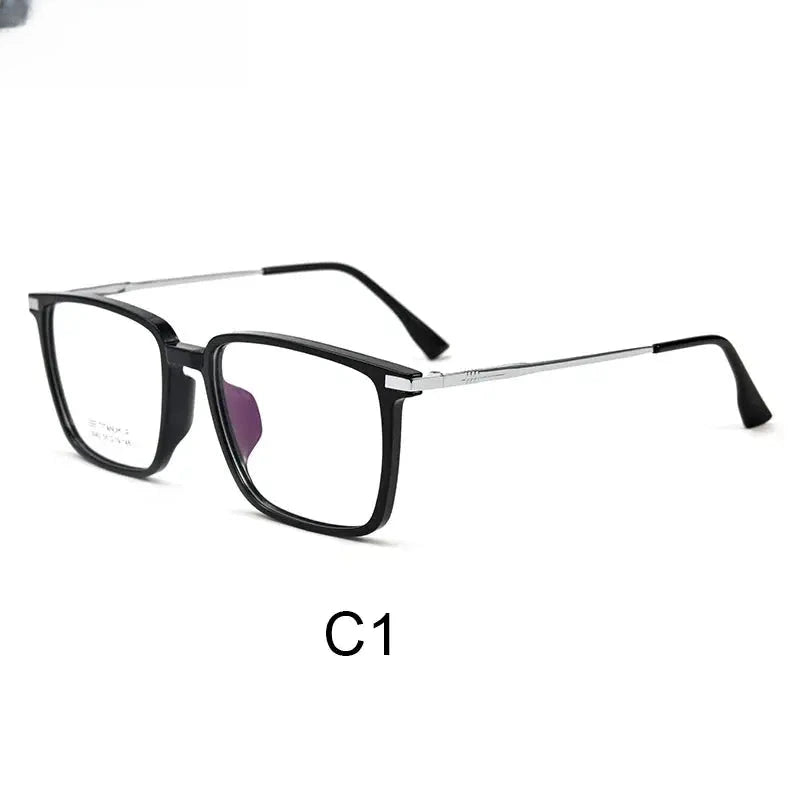 Men's Square Full Rim Titanium Reading Glasses 5042 — view 7 | Rx Spectacle