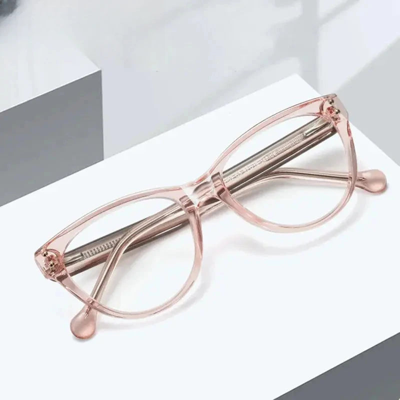 Women's Cat Eye Full Rim Titanium Prescription Glasses 774102 — view 1 | Rx Spectacle