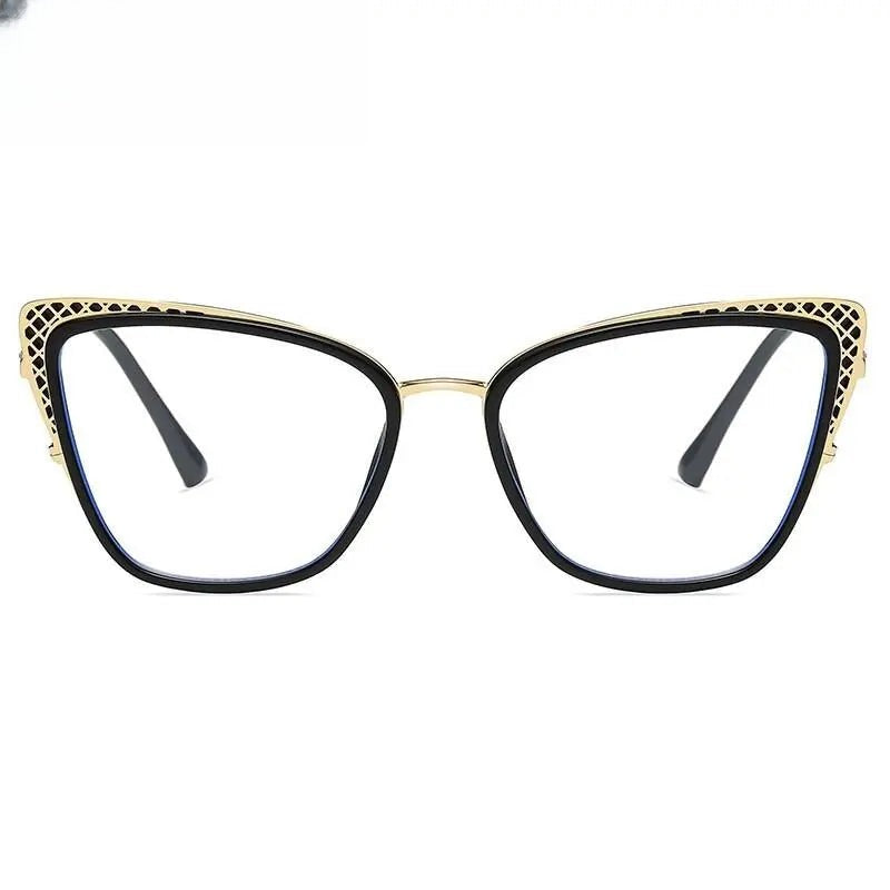 Women's Cat Eye Full Rim Titanium Prescription Glasses 1525 — view 5 | Rx Spectacle