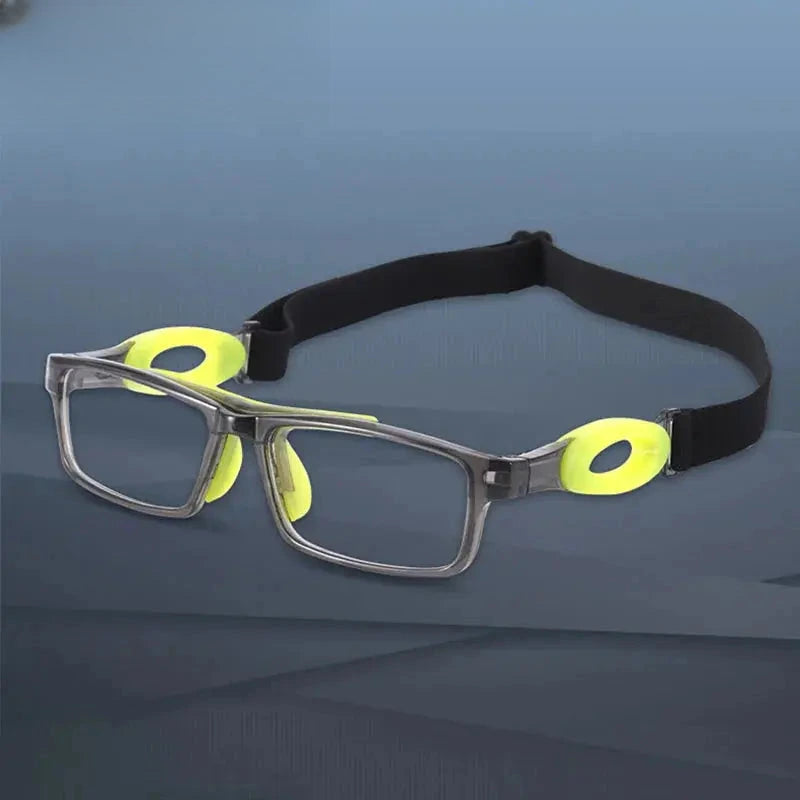 Unisex Square Full Rim Titanium Sports Glasses C050 — view 1 | Rx Spectacle