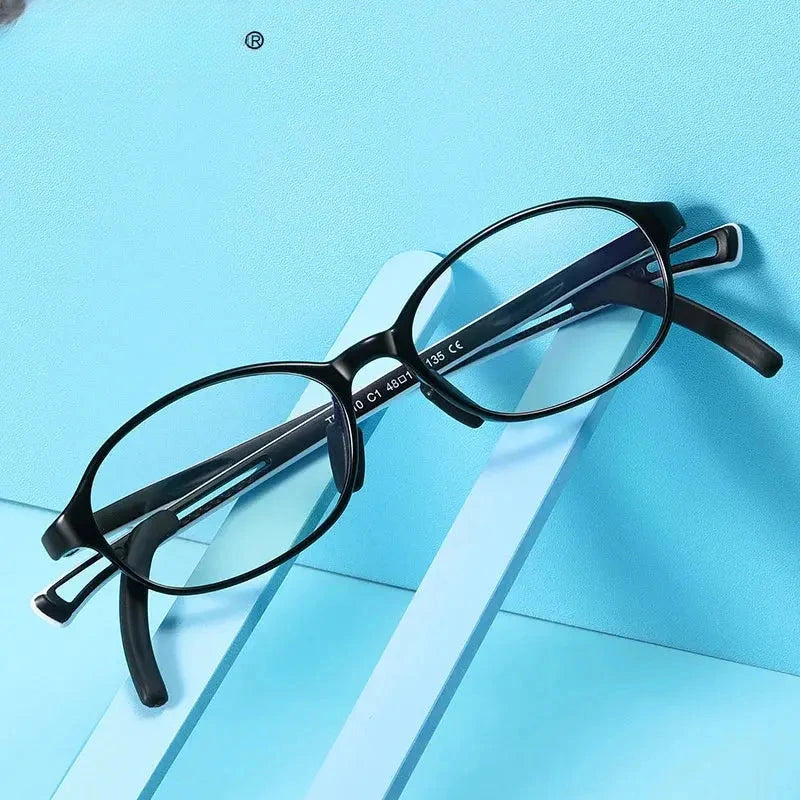 Unisex Oval Full Rim Titanium Prescription Glasses 5110 — view 2 | Rx Spectacle